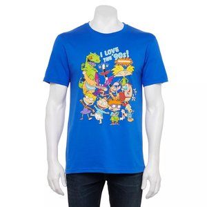 Men's Nickelodeon Graphic Characters Tee "I Love the 90's"  Small New with Tags
